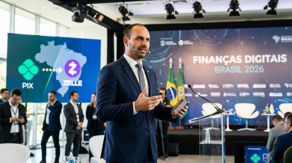Imagem ilustrativa: Eduardo Bolsonaro propõe Zelle como opção ao Pix no Brasil