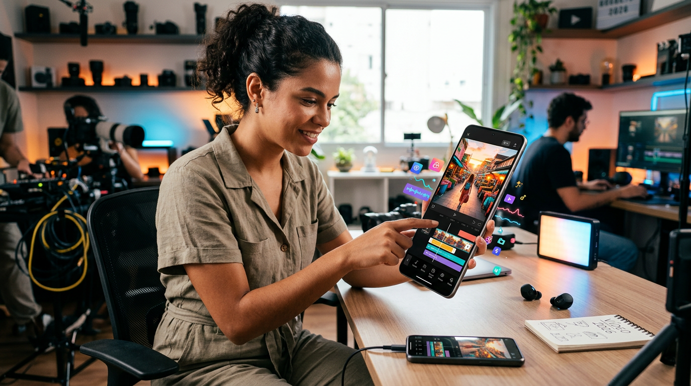 Imagem ilustrativa: Melhores app para editar vídeos grátis em 2026: Guia Real