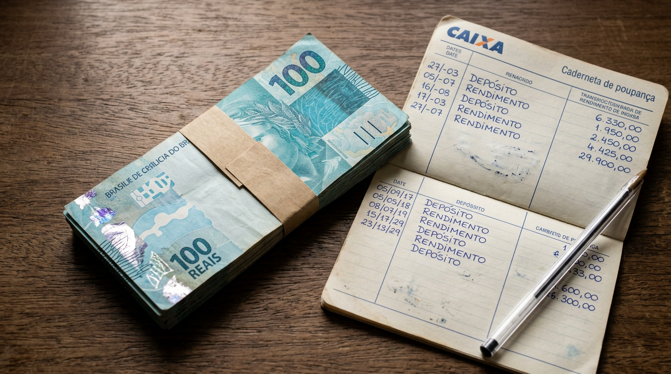 Imagem ilustrativa: Quanto rende 100 mil na poupança da Caixa por mês