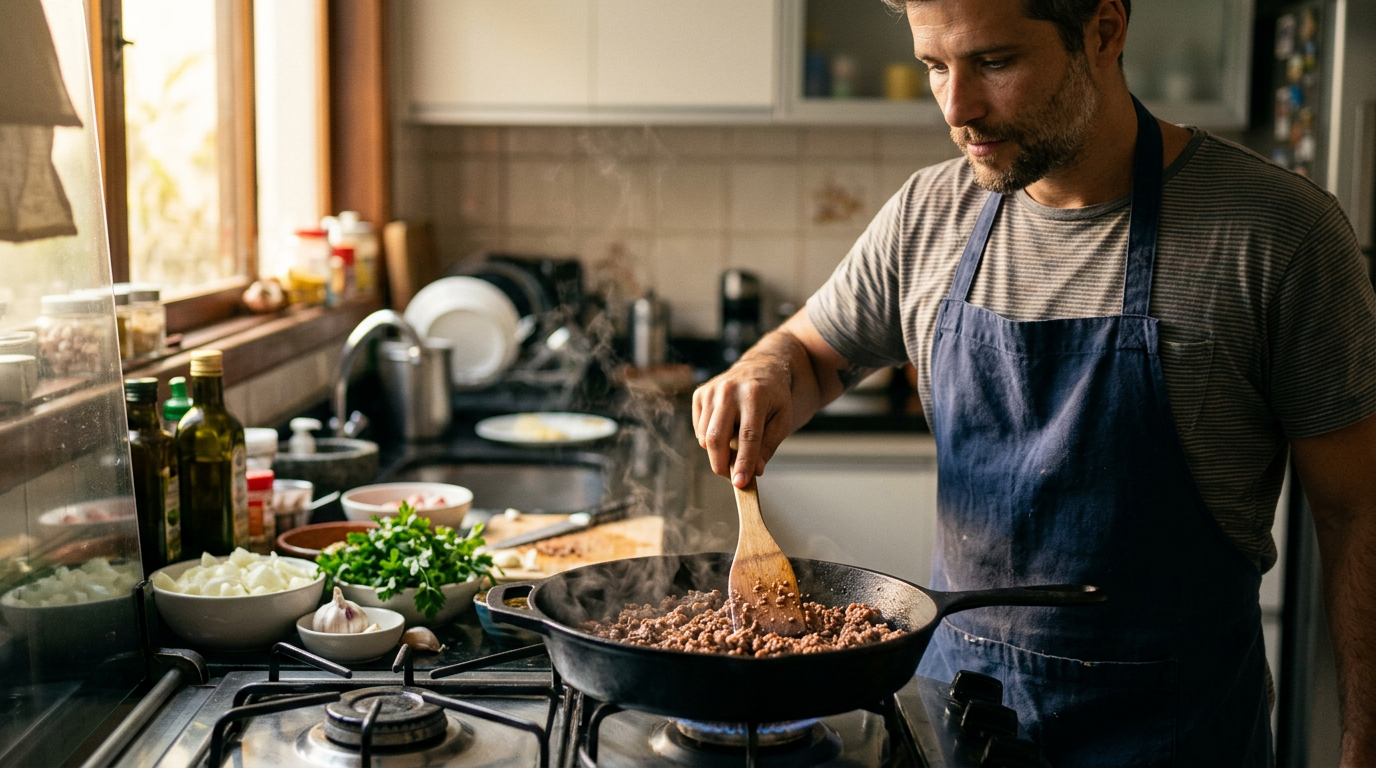 Imagem ilustrativa: Como fazer carne moída perfeita: guia para um refogado soltinho